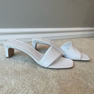 H&M | White Heeled Sandals